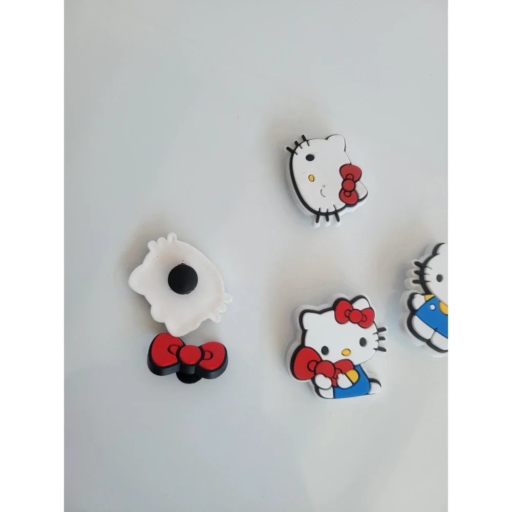 Sanrio Hello Kitty Shoe Charms 5pc Set Red Bow Kawaii Clog Accessories